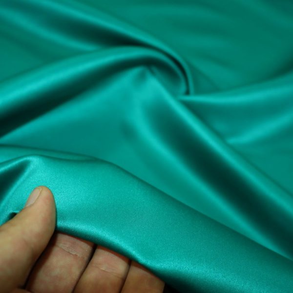 پارچه ساتن آمریکایی چینی رنگ سبزآبی