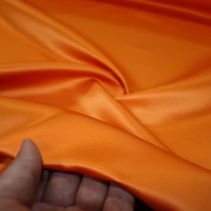 پارچه ساتن آمریکایی چینی رنگ نارنجی