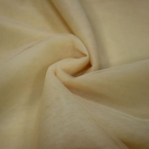 پارچه تور فرانسوی ( سانول ) عرض ۳ متر رنگ کرم طلایی روشن