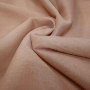 پارچه تور فرانسوی ( سانول ) عرض ۳ متر رنگ کالباسی نخودی