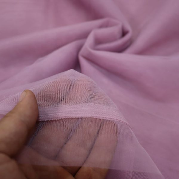 پارچه تور فرانسوی ( سانول ) عرض ۳ متر رنگ کالباسی