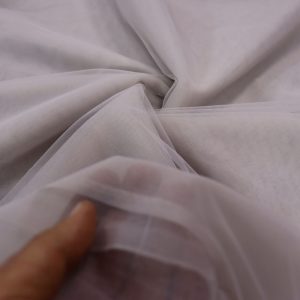 پارچه تور فرانسوی ( سانول ) عرض ۳ متر رنگ نقره‌ای