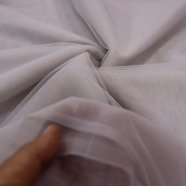 پارچه تور فرانسوی ( سانول ) عرض ۳ متر رنگ نقره‌ای
