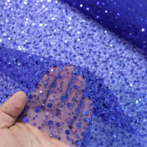 پارچه تور مجلسی جسمیکو رنگ کاربنی