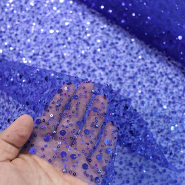 پارچه تور مجلسی جسمیکو رنگ کاربنی