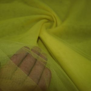 پارچه تور فرانسوی ( سانول ) عرض ۳ متر رنگ زرد