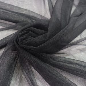 پارچه تور ایتالیا کرم مشکی