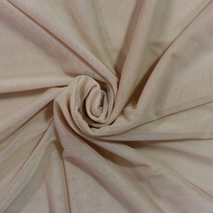 پارچه تور دو بر کش (حریر کش) رنگ کرم روشن