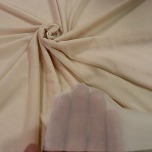 پارچه تور دو بر کش (حریر کش) رنگ کرم روشن