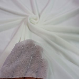 پارچه تور دو بر کش (حریر کش) رنگ سفید