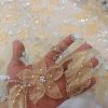 پارچه مجلسی گل حریر برجسته رنگ کرم طرح چهار سری جدید
