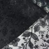 پارچه مجلسی گل حریر برجسته رنگ مشکی طرح چهار سری جدید