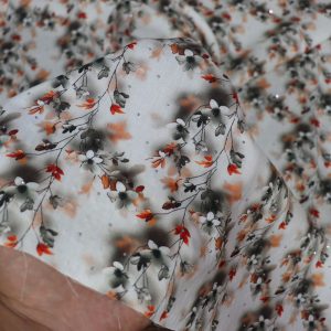 پارچه نخی نگین‌دار طرح دو رنگ سه