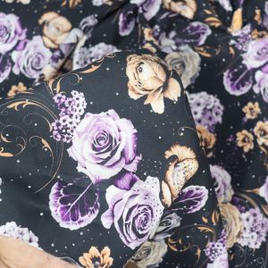 پارچه نخی نگین‌دار طرح سه رنگ یک