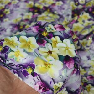 پارچه نخی نگین‌دار طرح چهار رنگ یک