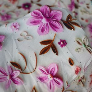 پارچه نخی نگین‌دار طرح پنج رنگ دو