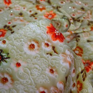پارچه نخی نگین‌دار طرح شش رنگ دو