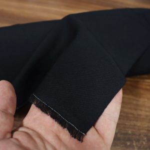 پارچه نخی ساده مشکی کج راه